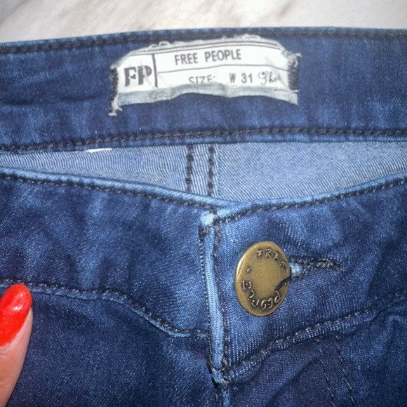 FREE PEOPLE Extra Wide Flare High Rise Boho Country Just Float On Jean 31 Short - Picture 4 of 6